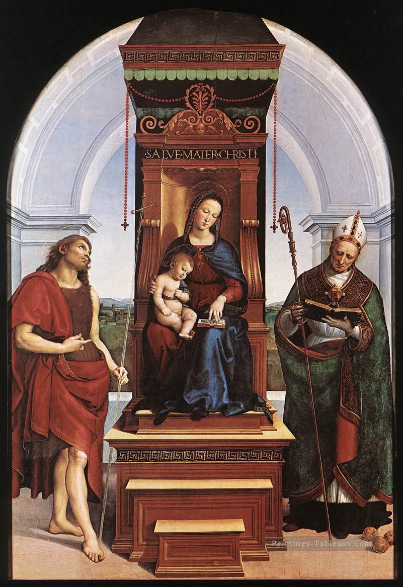 Vierge à l’Enfant Le Retable Ansidei Renaissance Raphaël Peintures à l'huile